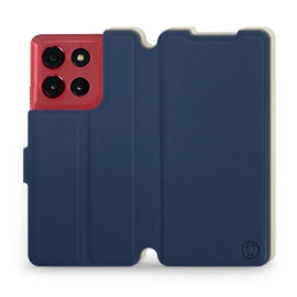 Phone Case Motorola Moto G86 Power 5G - Design Navy with Platinum