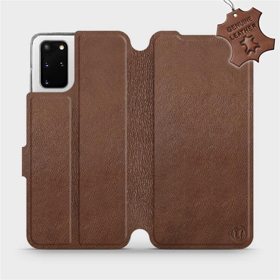 Phone Case Samsung Galaxy S20 Plus - Design Brown Leather