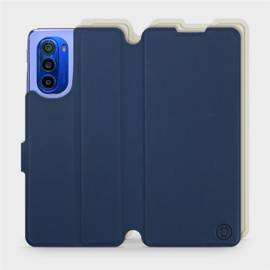 Etui Soft Touch do Motorola Moto G51 5G - wzór Głęboki granat z platyną