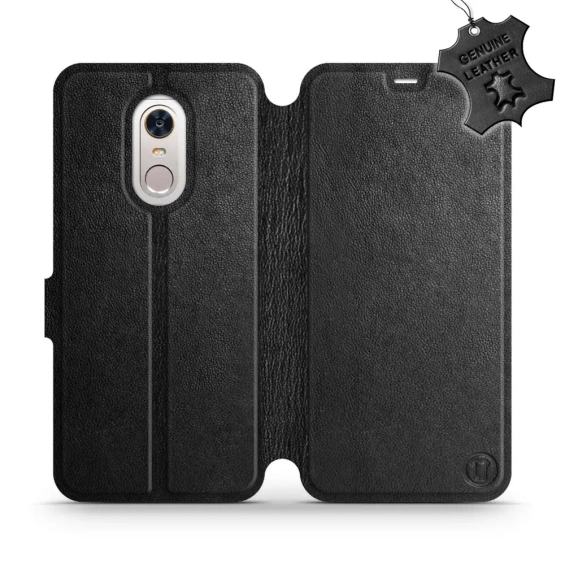 Phone Case Xiaomi Redmi 5 Plus - Design Black Leather