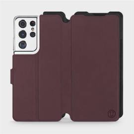 Phone Case Samsung Galaxy S21 Ultra - Design Burgundy with Black