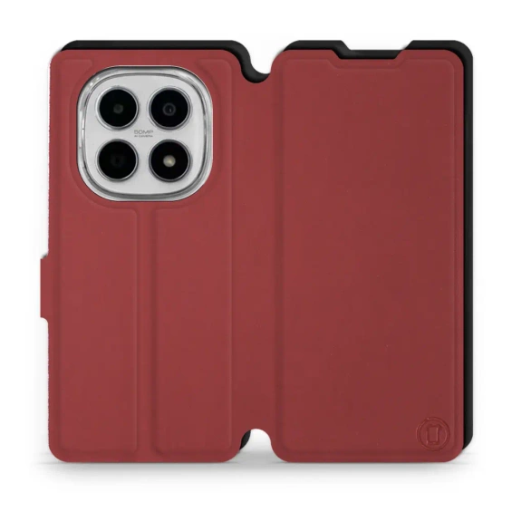 Hülle für Xiaomi Redmi Note 15 5G - Farbe Dunkelrot mit Schwarz