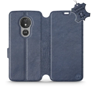 Phone Case Motorola Moto G7 Power - Design Blue Leather