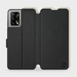 Etui Soft Touch do OPPO A74 - wzór Satynowa czerń z platyną