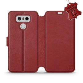 Phone Case LG G6 - Design Dark Red Leather