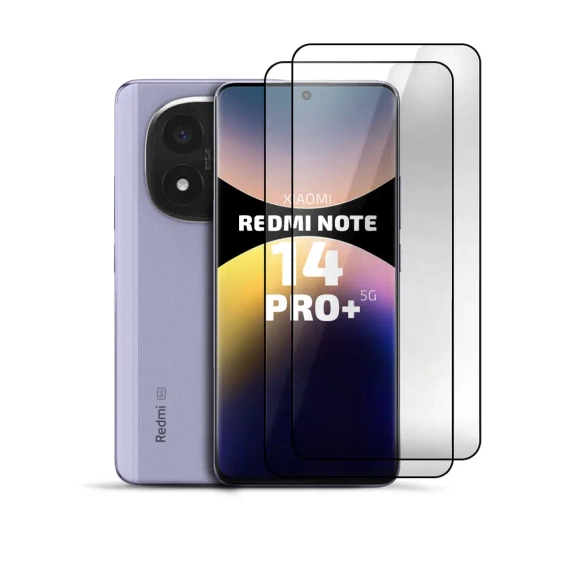 2-Pack Tempered Glass Clear for Xiaomi Redmi Note 14 Pro Plus 5G