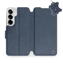 Phone Case Samsung Galaxy S25 - Design Blue Leather