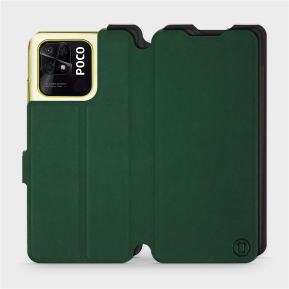 Etui Soft Touch do Xiaomi POCO C40 - wzór Miejska zieleń z czernią