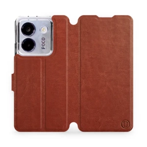 Phone Case Xiaomi POCO M7 Pro 5G - Design Brown&Orange