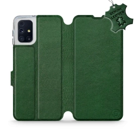 Phone Case Samsung Galaxy M31s - Design Green Leather