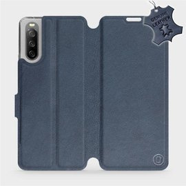 Phone Case Sony Xperia 10 III - Design Blue Leather