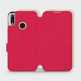 Etui Soft Touch do Huawei Y7 2019 - wzór Żywa czerwień z platyną