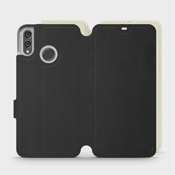 Etui Soft Touch do Huawei Honor 8X - wzór Satynowa czerń z platyną