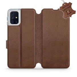 Phone Case Samsung Galaxy M31s - Design Brown Leather