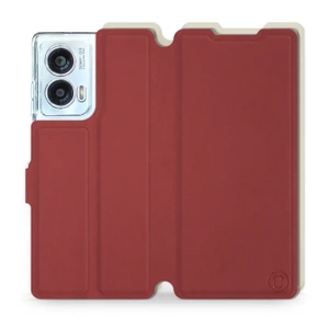 Phone Case Motorola Edge 50 Fusion - Design Dark Red with Platinum