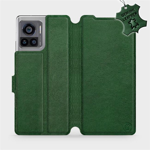 Phone Case Motorola Edge 30 Ultra - Design Green Leather
