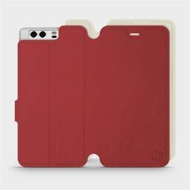 Phone Case Huawei P10 - Design Dark Red with Platinum