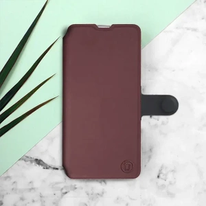 Hülle für Motorola Moto G34 5G - Farbe Burgund mit Schwarz
