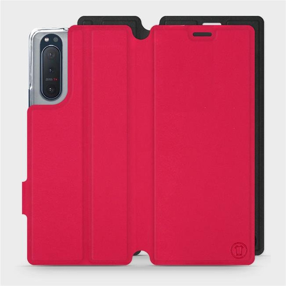 Hülle für Sony Xperia 5 II - Farbe Rot mit Schwarz