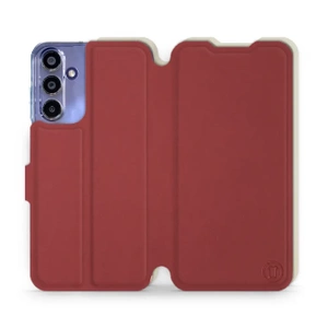 Hülle für Samsung Galaxy A15 4G - Farbe Dunkelrot mit Platin