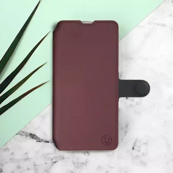 Hülle für OPPO A78 5G - Farbe Burgund mit Schwarz