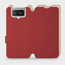 Phone Case Asus Zenfone 7 ZS670KS - Design Dark Red with Platinum