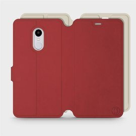 Phone Case Xiaomi Redmi Note 4X - Design Dark Red with Platinum