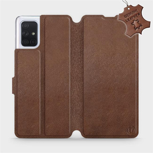 Phone Case Samsung Galaxy A71 - Design Brown Leather