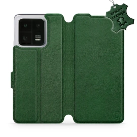 Etui ze skóry naturalnej do Xiaomi 13 Pro - wzór Green Leather