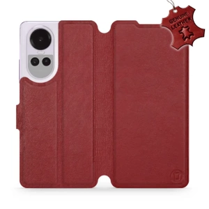 Phone Case OPPO Reno 10 Pro 5G - Design Dark Red Leather