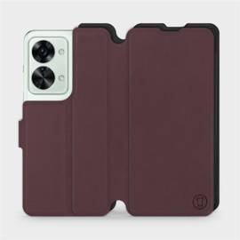 Hülle für OnePlus Nord 2T 5G - Farbe Burgund mit Schwarz