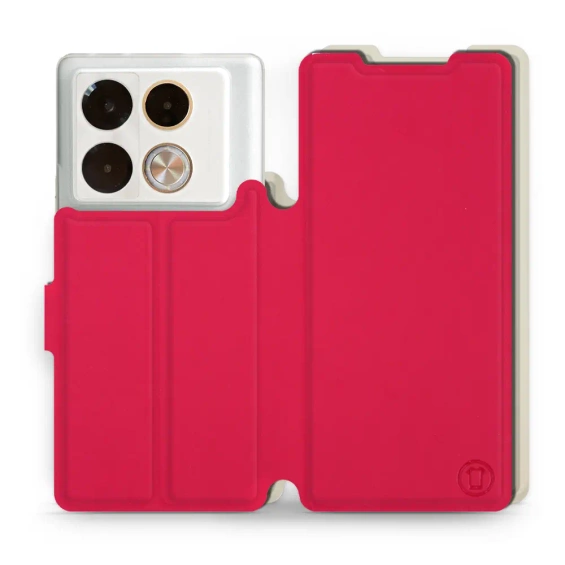 Hülle für Infinix Note 40 Pro Plus - Farbe Rot mit Platin