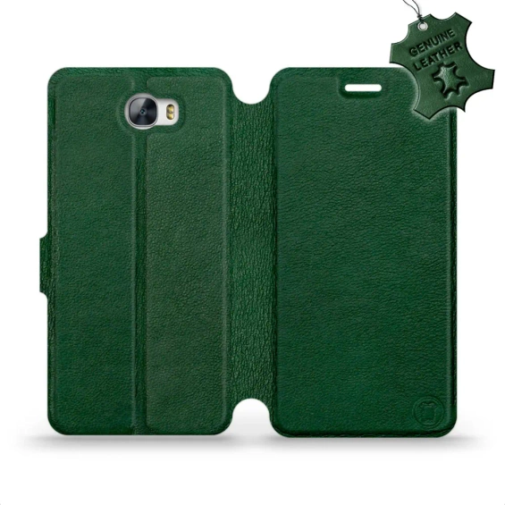 Phone Case Huawei Y6 II Compact - Design Green Leather