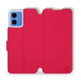 Phone Case Motorola Moto G14 - Design Red with Platinum