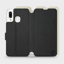 Etui Soft Touch do Samsung Galaxy A40 - wzór Satynowa czerń z platyną