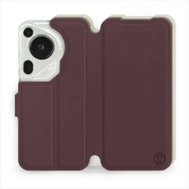 Phone Case Huawei Pura 70 Ultra - Design Burgundy with Platinum