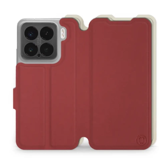 Phone Case Xiaomi 15 - Design Dark Red with Platinum
