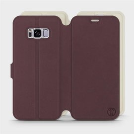 Hülle für Samsung Galaxy S8 Plus - Farbe Burgund mit Platin