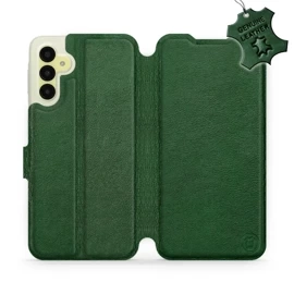 Etui ze skóry naturalnej do Samsung Galaxy A15 5G - wzór Green Leather