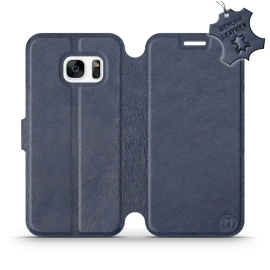 Phone Case Samsung Galaxy S7 - Design Blue Leather
