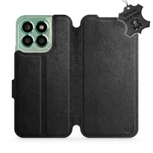 Etui ze skóry naturalnej do Huawei Honor X8b - wzór Black Leather
