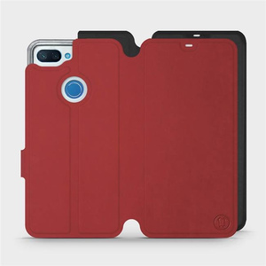 Phone Case Xiaomi Mi 8 Lite - Design Dark Red with Black