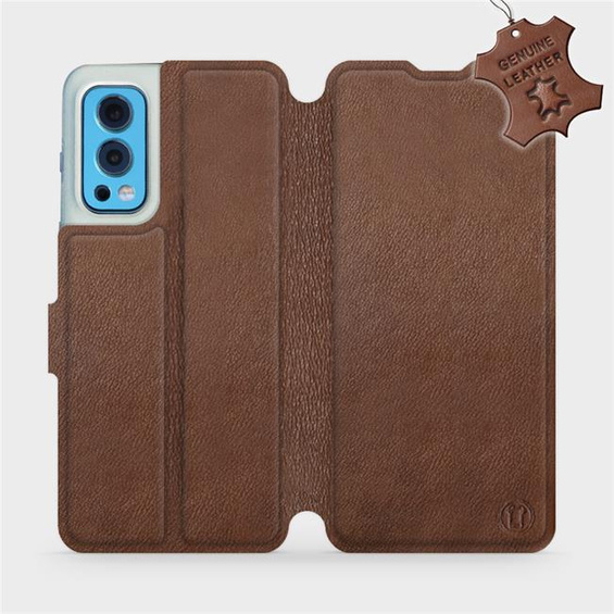 Phone Case OnePlus Nord 2 5G - Design Brown Leather