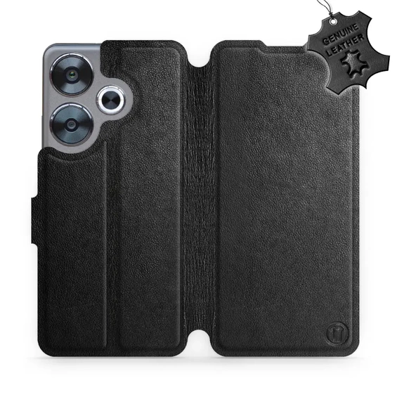 Phone Case Xiaomi POCO F6 - Design Black Leather