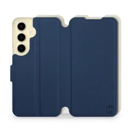 Phone Case Samsung Galaxy S24 - Design Navy with Platinum