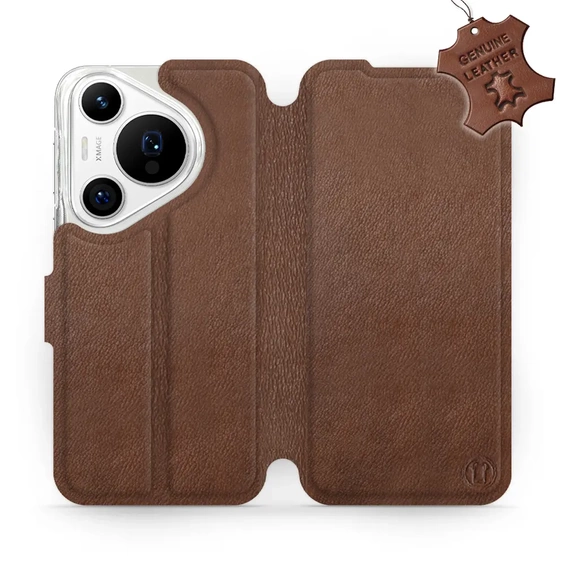 Phone Case Huawei Pura 70 Pro - Design Brown Leather