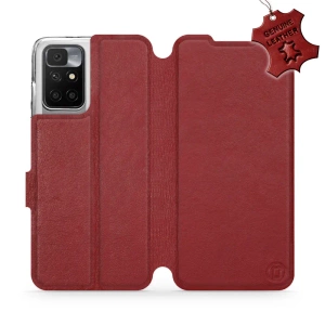 Hülle für Xiaomi Redmi 10 - Farbe Dark Red Leather