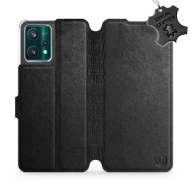Etui ze skóry naturalnej do Realme 9 Pro - wzór Black Leather