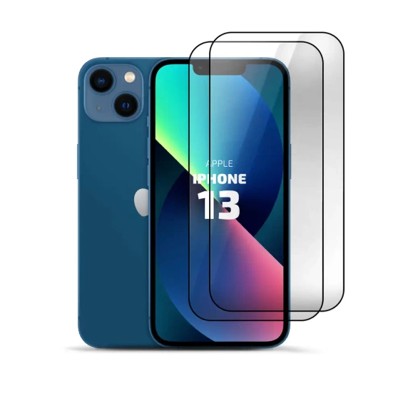 2-Pack Tempered Glass Clear for Apple iPhone 13