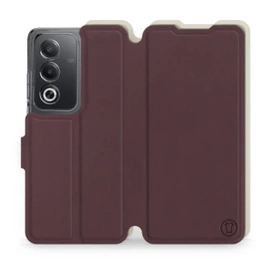 Phone Case OPPO A80 5G - Design Burgundy with Platinum